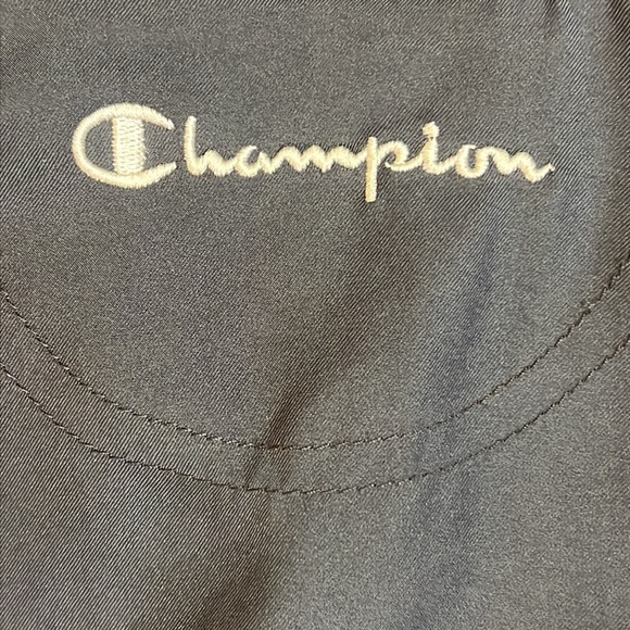 Champion Double Dry Zip Track Jacket Windbreaker Gray/Black Bomber Style Medium - Picture 10 of 10